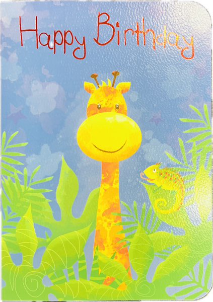 Kids birthday card - Giraffe