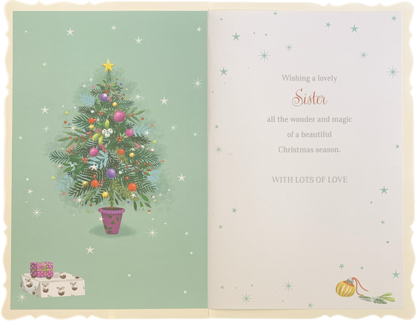 Sister Christmas card- Large card