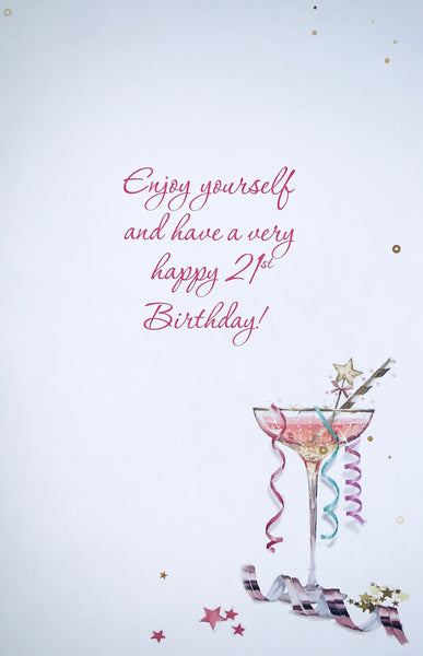 21st birthday card- birthday fizz