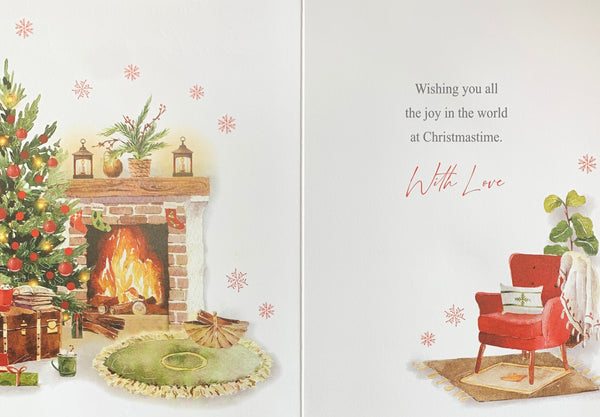 Sister and Brother-in-law Christmas card - traditional festive home