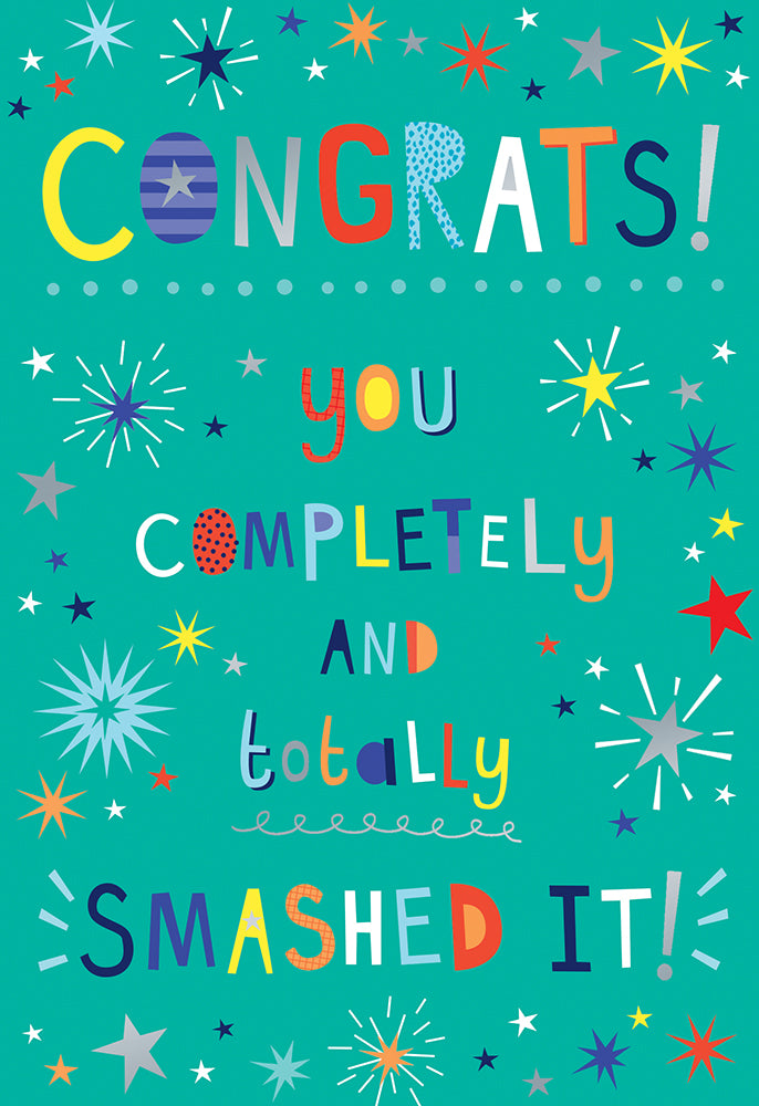 Congratulations card- smashed it