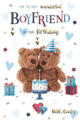 Boyfriend birthday card- cute bears