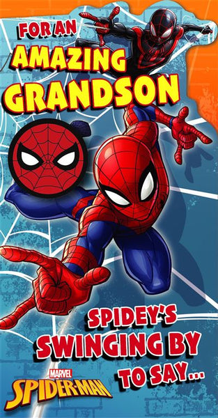 Spiderman Grandson birthday card