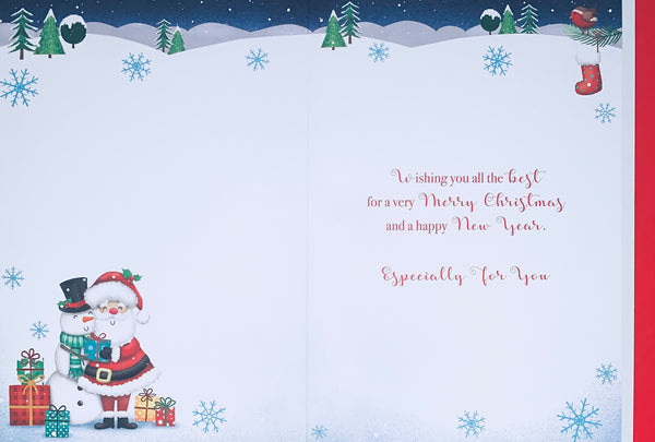 To all the family Christmas card- cute Santa
