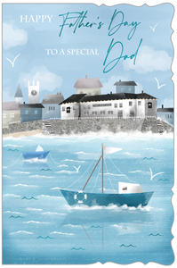 Dad Father’s Day card- seaside town