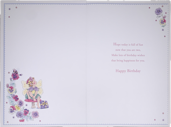 Granddaughter 2nd birthday card - cute fairy