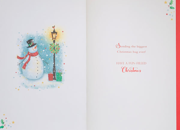 Special Friend Christmas card - cute snowman