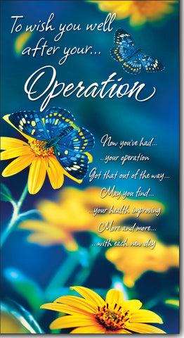 Get well after your operation card- thoughtful verse