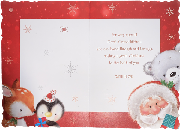 Great-Grandchildren Christmas card - cute