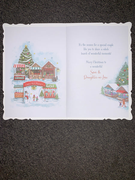 Son and Daughter-in-law Christmas card - Xmas market