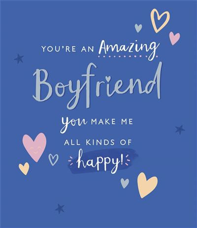 Boyfriend birthday card- you make me happy