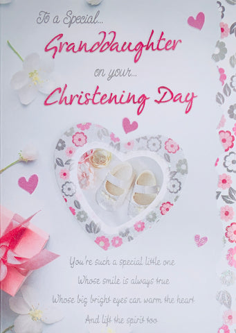 Granddaughter christening card beautiful verse