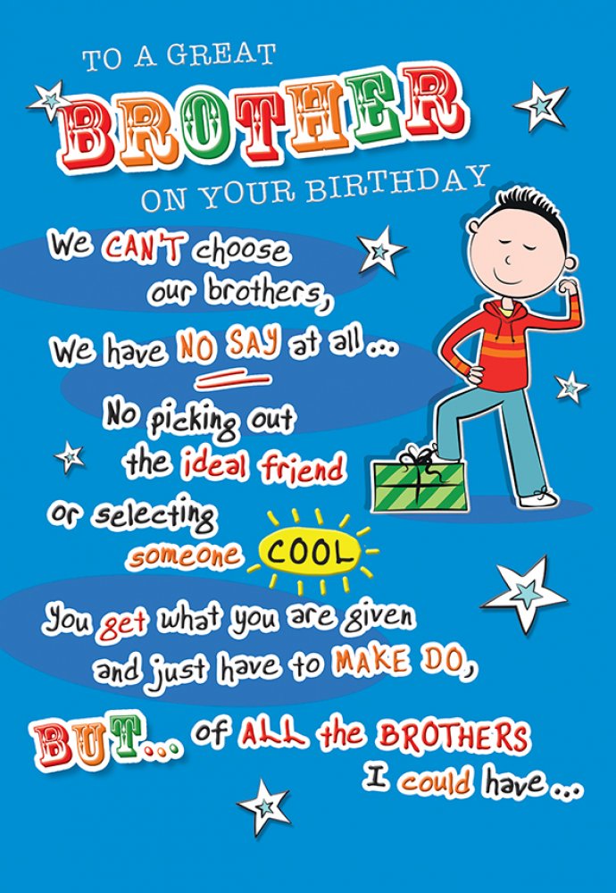 Brother birthday card- brother and friend