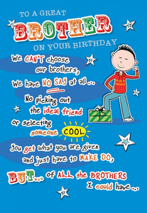 Brother birthday card- brother and friend
