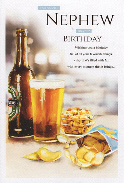 Nephew birthday card - birthday beer