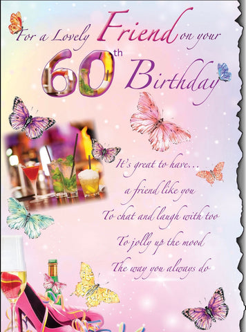 Friend 60th birthday card sentimental verse