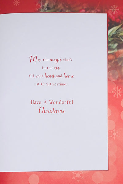 Auntie and Uncle Christmas card - sentimental verse