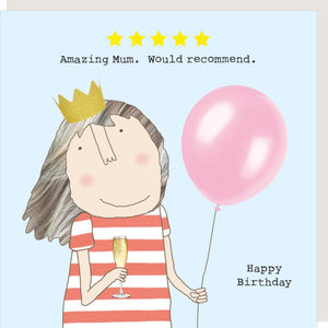 Rosie made a thing Mum birthday card five star recommended