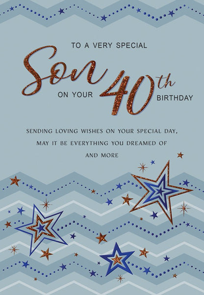 Son 40th birthday card
