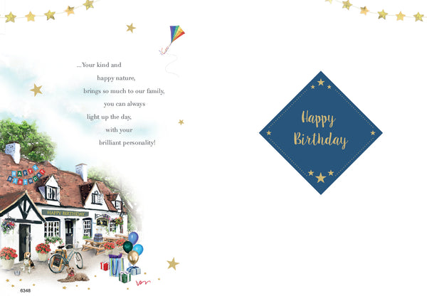 Brother in law birthday card - country pub