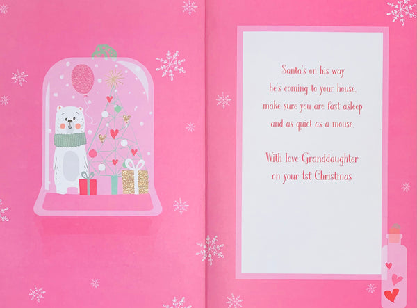 Granddaughter’s first Christmas card - cute polar bear
