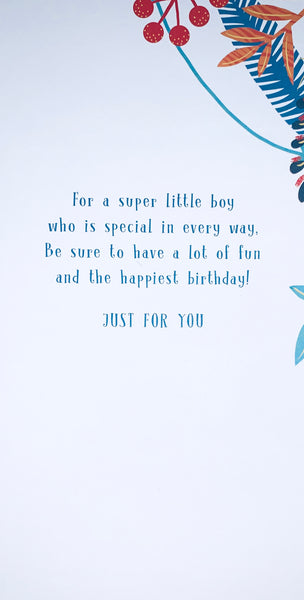 Age 2 birthday card - cute elephant