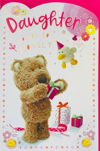 Daughter birthday card - cute bear