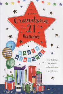Grandson 21st birthday card by IC & G