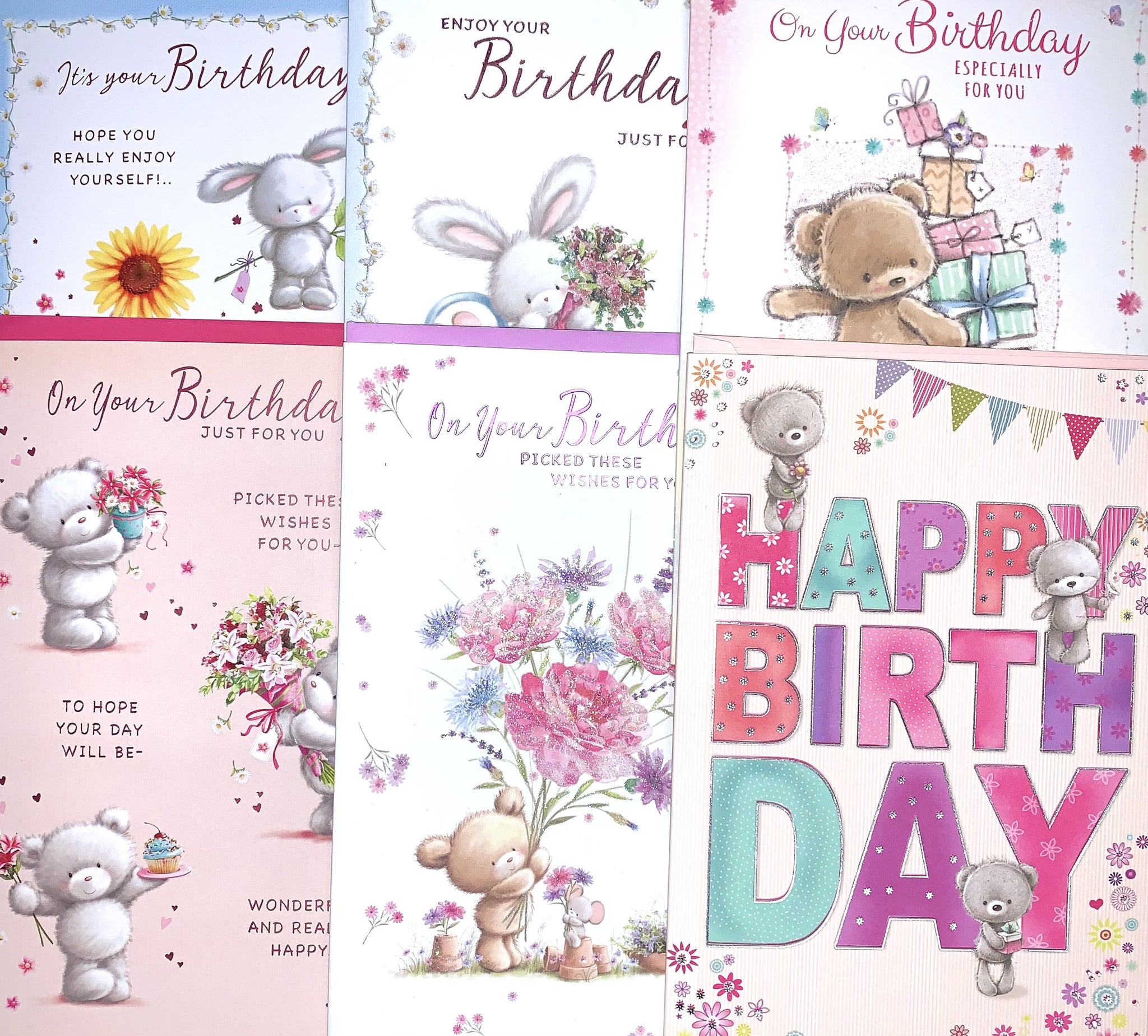 Card Bundle 10 x Cute Female General Birthday Cards