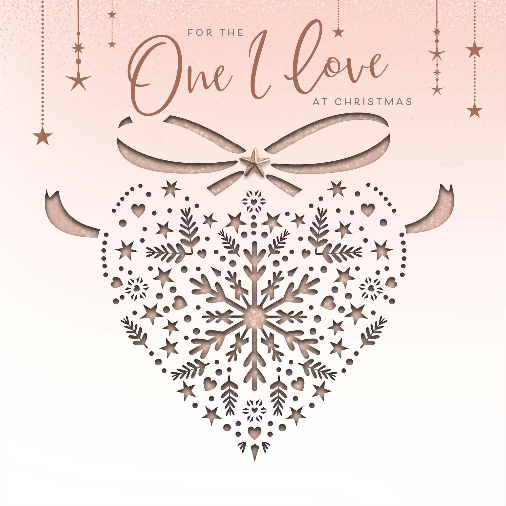 One I love Christmas card- luxury heart