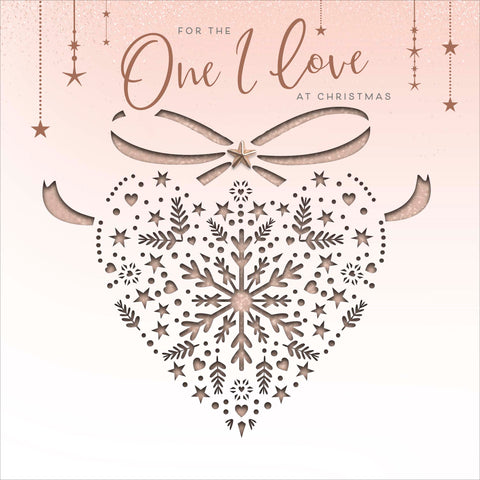 One I love Christmas card- luxury heart