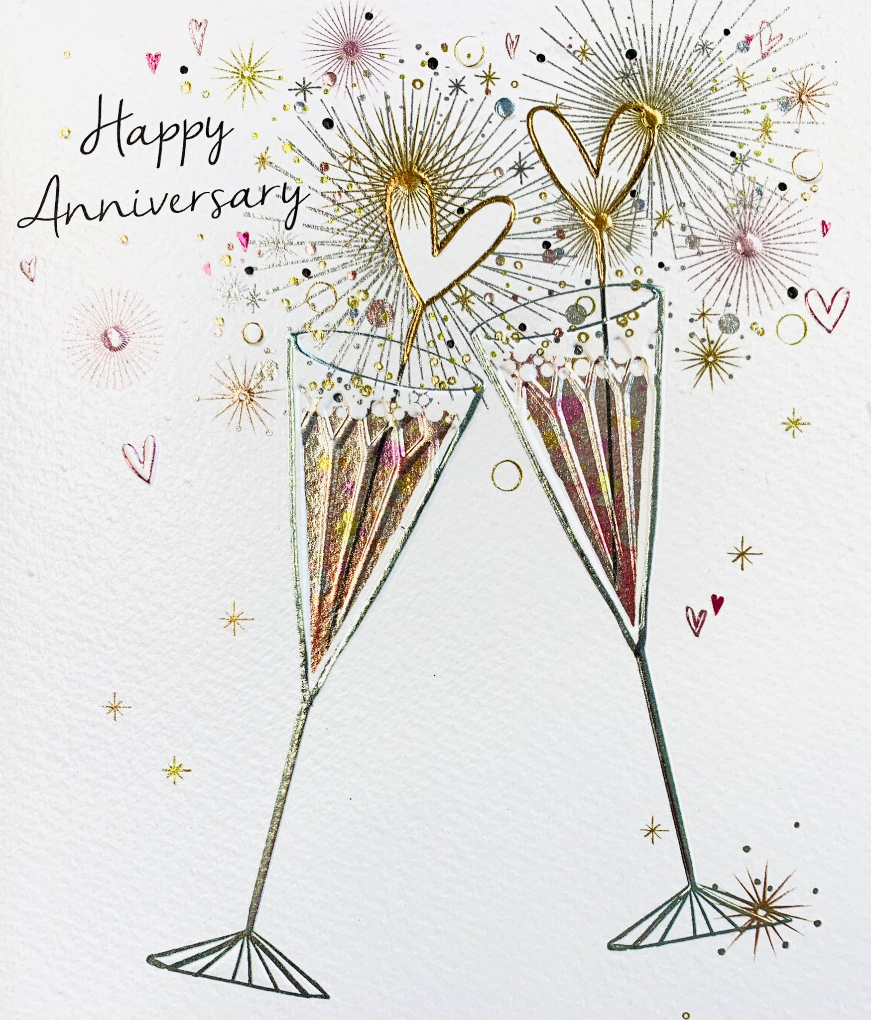 Your anniversary card - sparking anniversary drinks