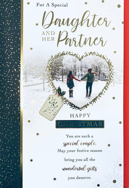 Daughter and Partner Christmas card - winter scene