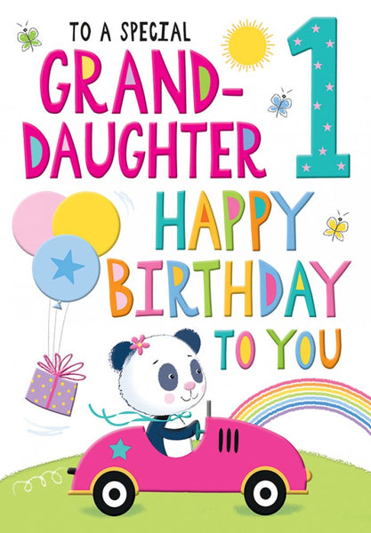 Granddaughter 1st birthday card
