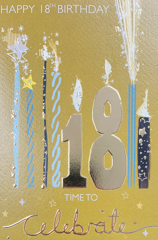 18th birthday card. Modern make your wish