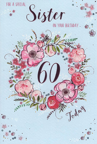 Sister 60th birthday card