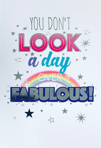 Birthday card for her - looking fabulous