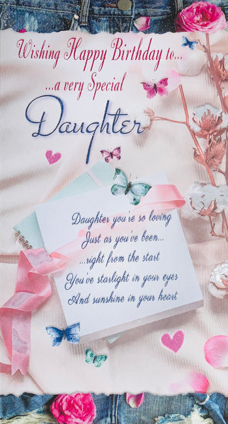 Daughter birthday card sentimental verse