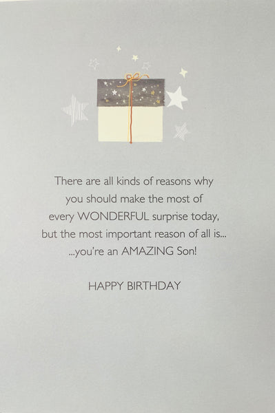 Son birthday card - modern presents
