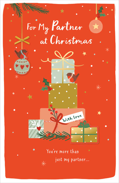 Partner Christmas card - modern Xmas gifts