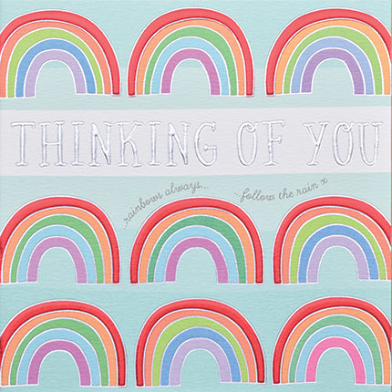 Wendy Jones-Blackett Thinking of you card rainbow