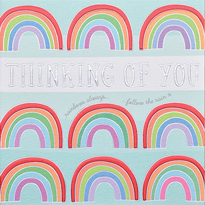 Wendy Jones-Blackett Thinking of you card rainbow