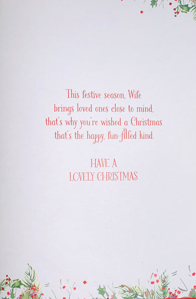 Wife Christmas card- cute bears