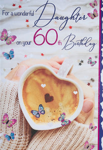 Daughter 60th birthday card - sentimental verse