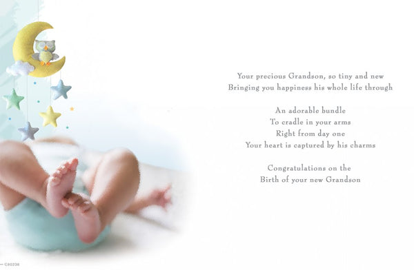 Birth of your Grandson congratulations card