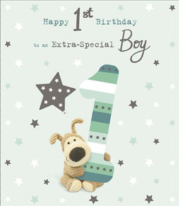 Boofle first birthday card