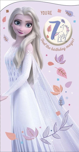 Disney Frozen Age 7 birthday card