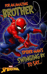 Brother birthday card - Spider Man card