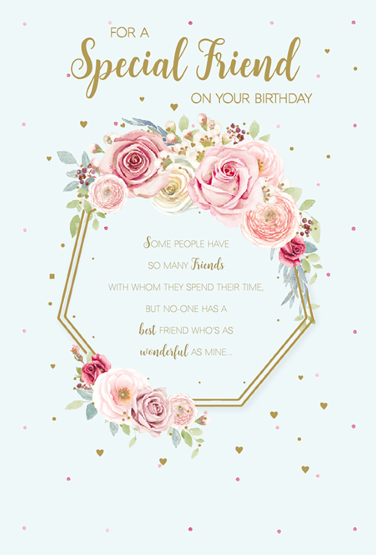 Friend birthday card- pretty flowers