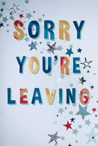 Leaving card contemporary stars